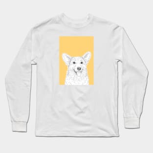 Cute Corgi Dog Portrait Long Sleeve T-Shirt